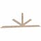 Ekena Millwork Saratoga Smooth Timber Gable Bracket, Douglas Fir, 108"W x 27"H x 1 1/2"D x 3 1/2"F, 6/12 Pitch GBW108X27X0204SAR00SDF - alternate 3